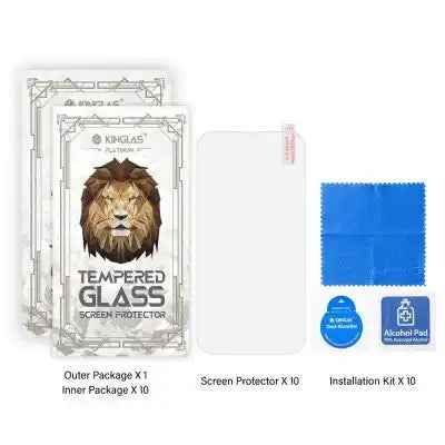 Kinglas 10 Packs Tempered Glass Screen Protector For iPhone 13 mini (Diamond Glass & Japan Glue Upgrade)