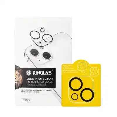 Kinglas Back Camera Lens HD Tempered Glass+Black Circle for iPhone 14 14 Max (Plus)