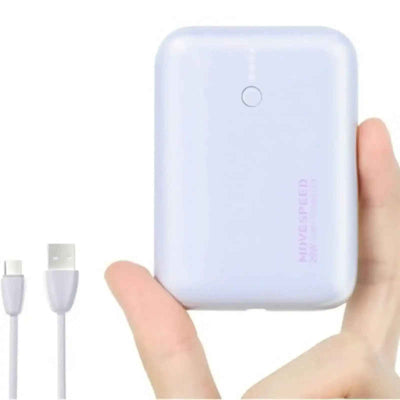 MOVE SPEED Portable Charger Mini Cute Power Bank 10000mAh 22.5W (YSPBQ10-22)-Purple (Motherboard Upgrade)