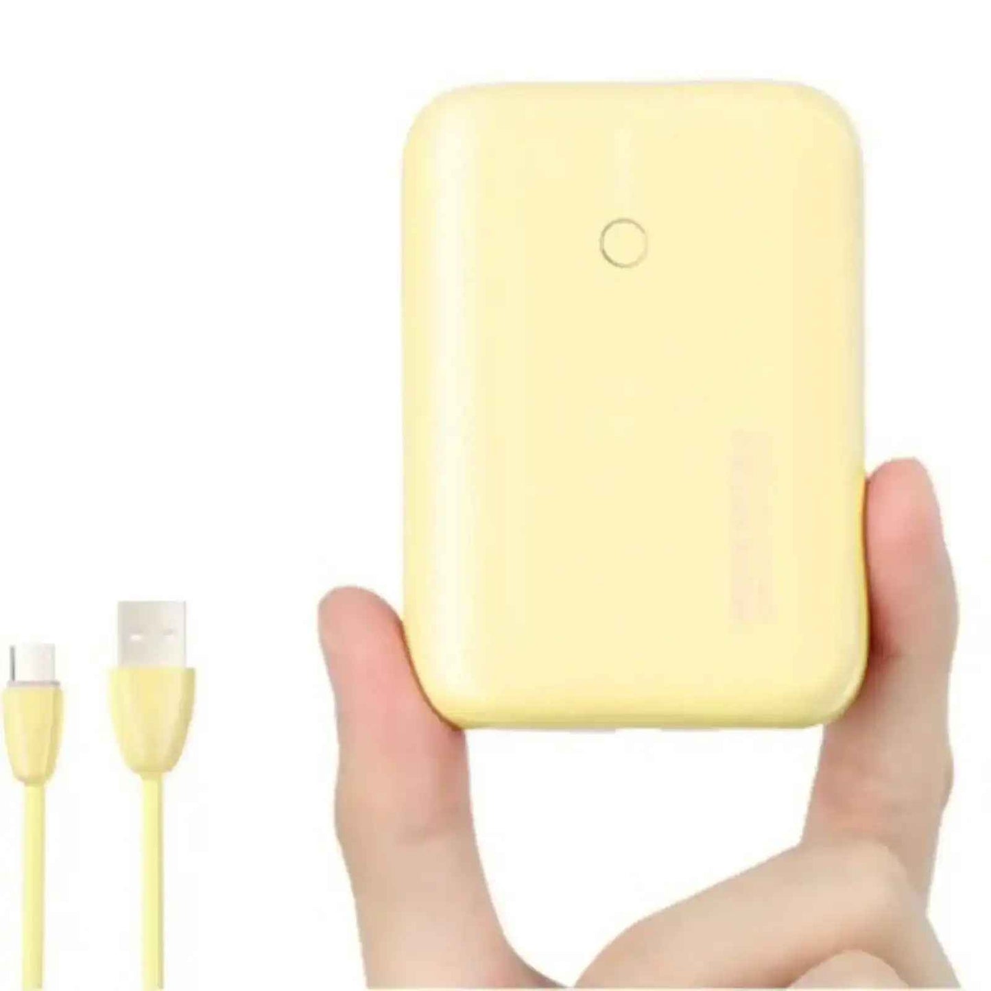 MOVE SPEED Portable Charger Mini Cute Power Bank 10000mAh 22.5W (YSPBQ10-22)-Yellow (Motherboard Upgrade)