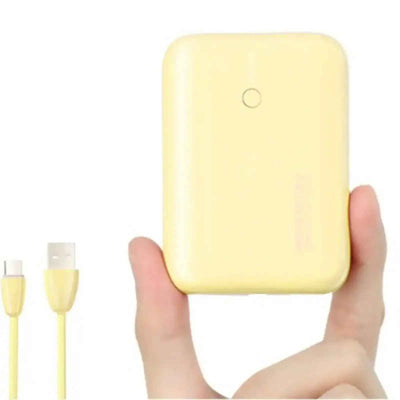 MOVE SPEED Portable Charger Mini Cute Power Bank 10000mAh 22.5W (YSPBQ10-22)-Yellow (Motherboard Upgrade)