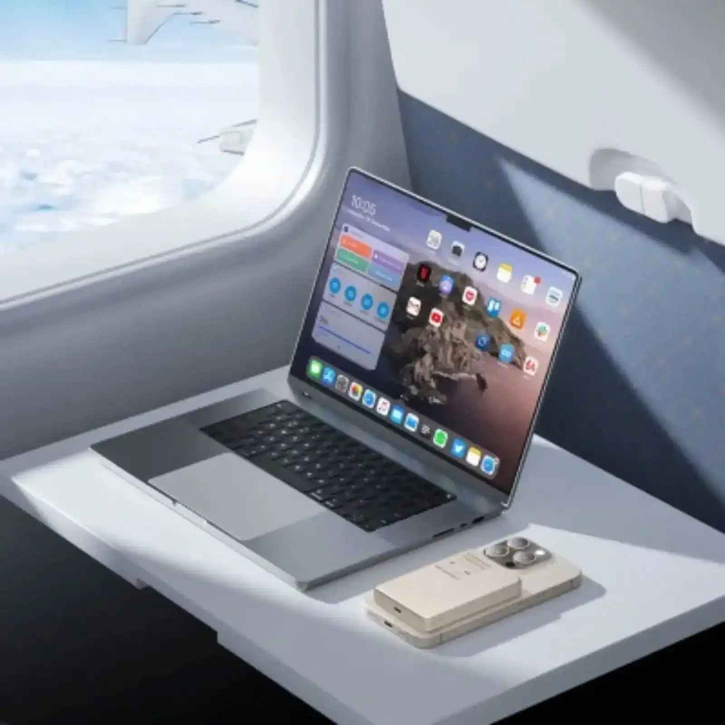 MOVE SPEED S10 Ultra-thin Titanium Magnetic Power Bank 10000mAh PD20W (YSPBS10)-Gold