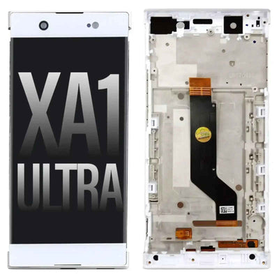 REFURB LCD Screen Repair for Sony Xperia XA1 Ultra with Frame -White