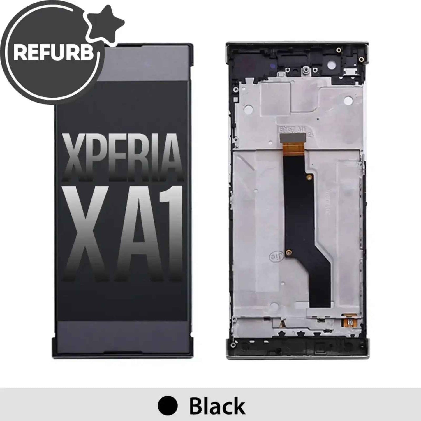 REFURB LCD Screen Repair for Sony Xperia XA1 with Frame -Black