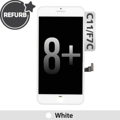 REFURB LCD Screen Repair for iPhone 8 Plus (Toshiba, C11 F7C) - White - MyMobile