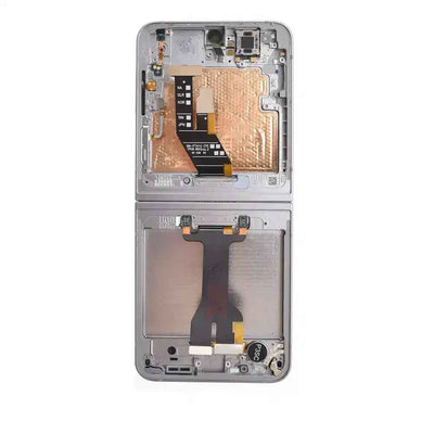 REFURB OLED Screen Replacement with Frame for Samsung Galaxy Z Flip6 5G F741B -Silver Shadow