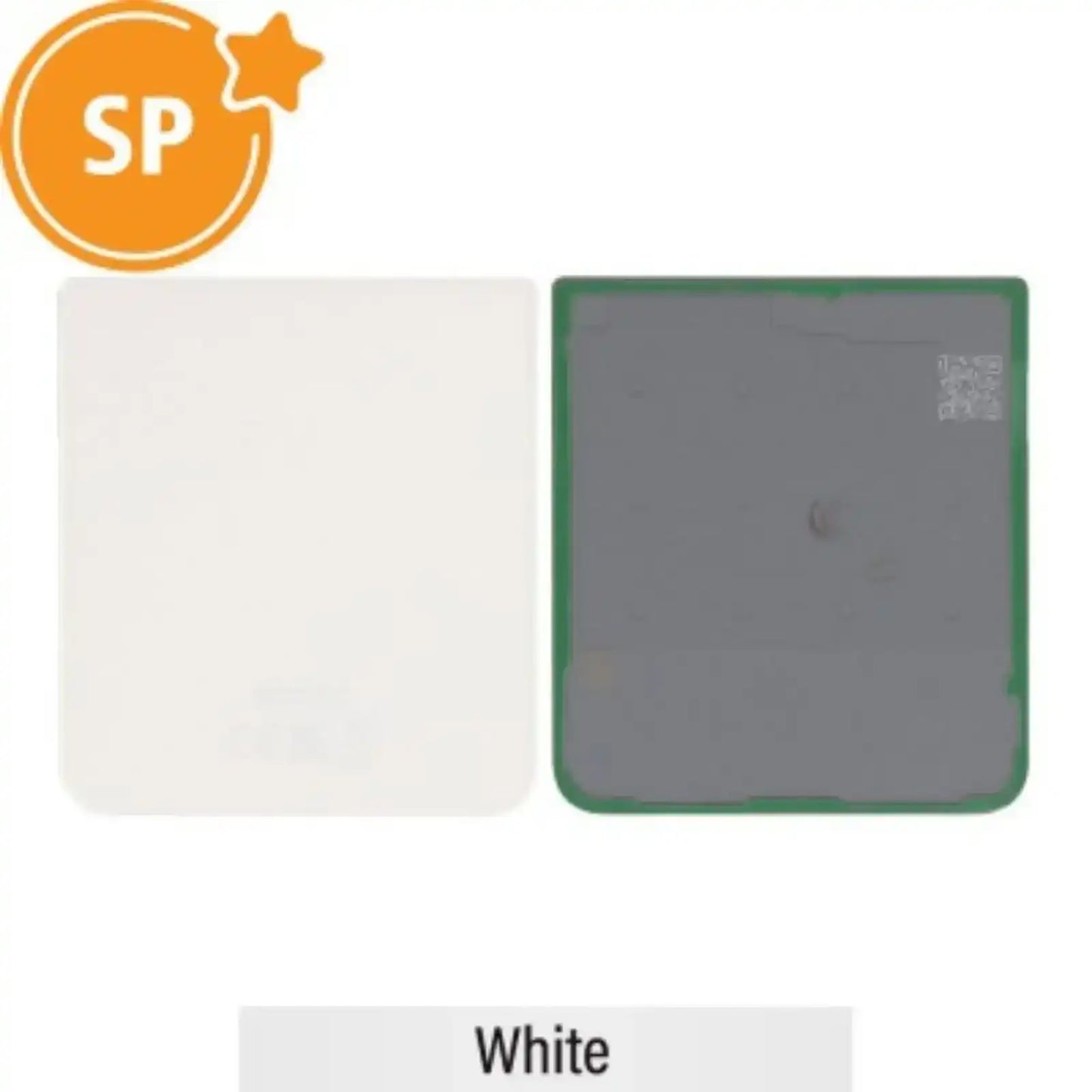 Rear Battery Cover For Samsung Galaxy Z Flip3 5G F711B GH82-26293F (Service Pack)-White SP - Service Pack OEM