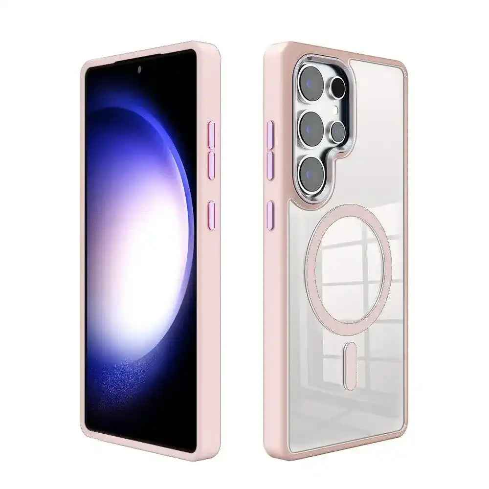 Redefine Metal Camera Lens Magnetic Transparent Magsafe Case for Samsung Galaxy S25 Edge