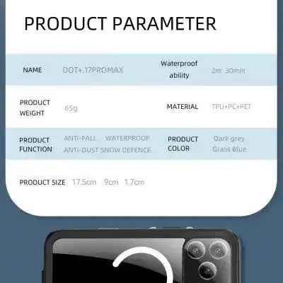 Redpepper Dot+ IP68 Waterproof Case Cover with Magnetic Ring for iPhone 17 Pro Max