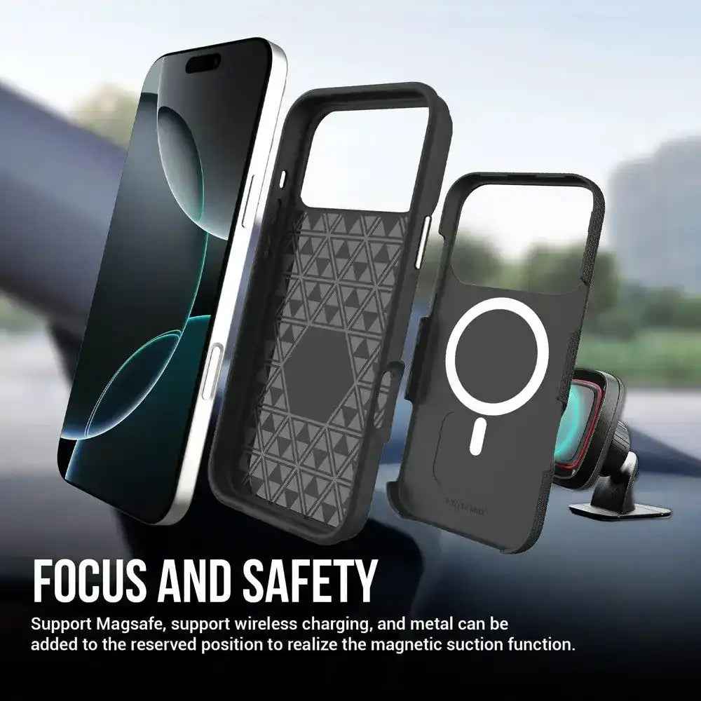Rhinos Rugged Shockproof Case Cover With Magnetic Ring for iPhone 17 Pro