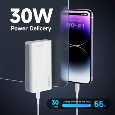 Romoss Sense4S Pro 30W 10000mAh Powe Bank Two-way Fast Charging Power Bank Type-C 3 Input 3 Output-White