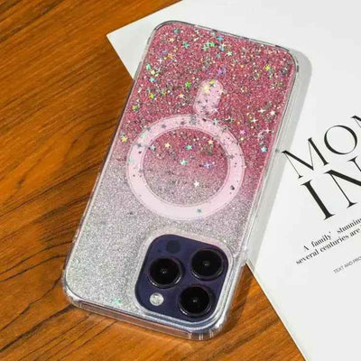 Gradient Glitter Starry MagSafe Phone Case