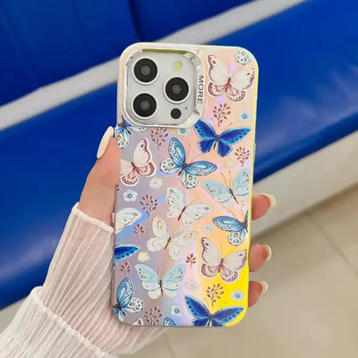 Electroplating Laser Butterfly Phone Case