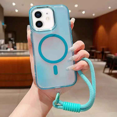 Bright Shadow Magsafe Discoloration Phone Case with Wrist Strap