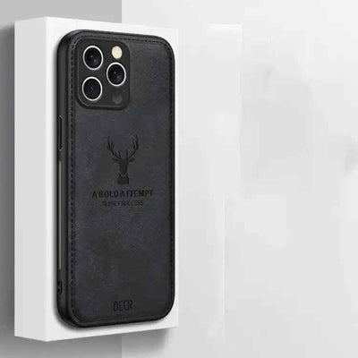 Deer Head Cloth Skin All-inclusive Phone Case