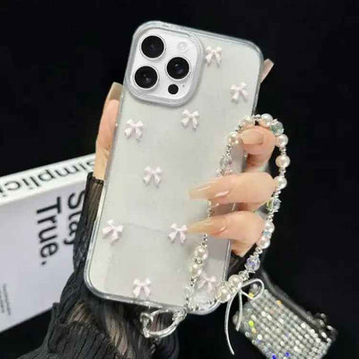 Little Fresh Bow Bracelet Chain TPU Phone Case