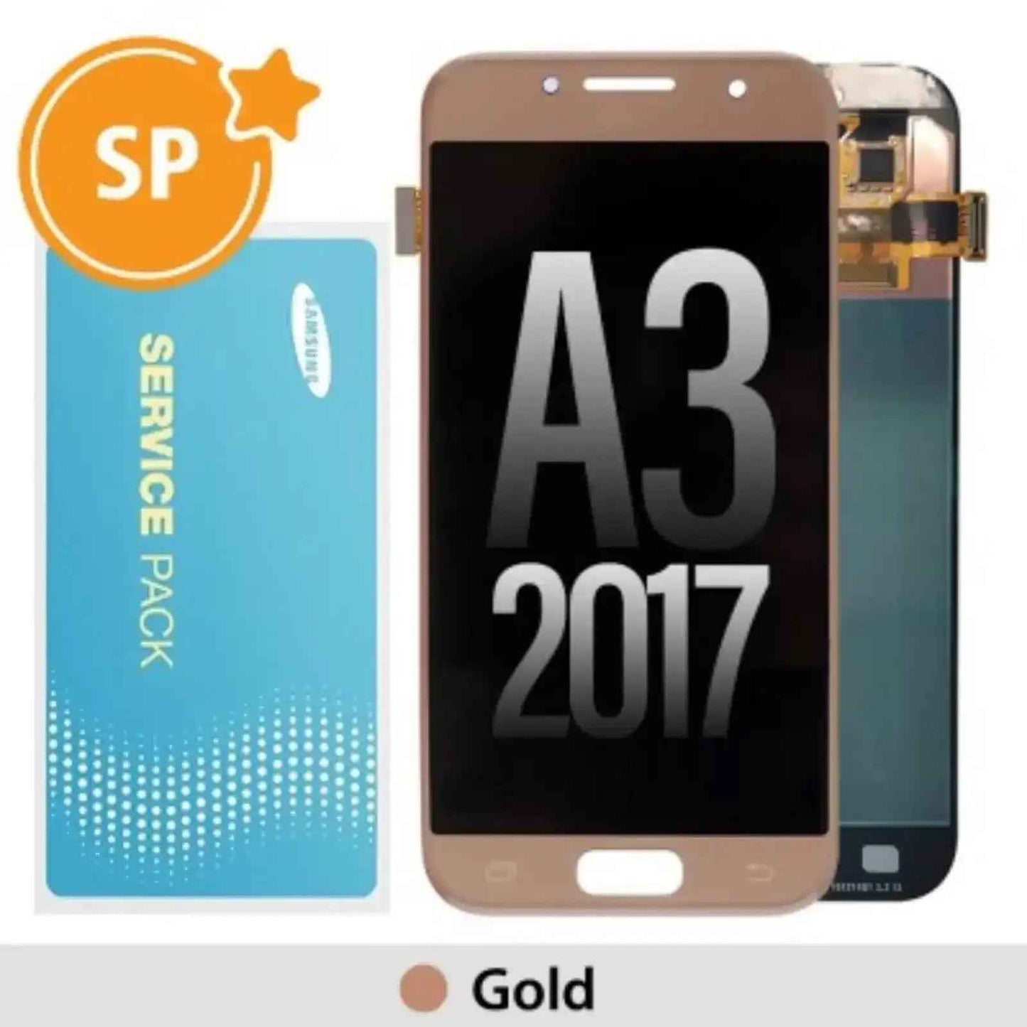Samsung Galaxy A3 (2017) A320F OLED Screen Replacement Digitizer GH97-19732B (Service Pack)-Gold
