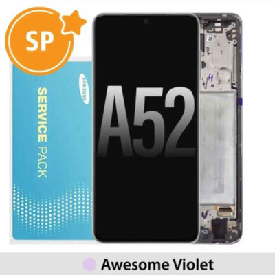 Samsung Galaxy A52 A525 A526 OLED Screen Replacement Digitizer GH82-25229C25230C (Service Pack)-Awesome Violet