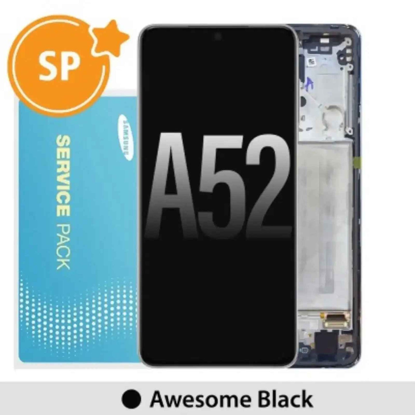 Samsung Galaxy A52 A525 A526 OLED Screen Replacement GH82-25526A GH82-25229A (Service Pack)-Awesome Black