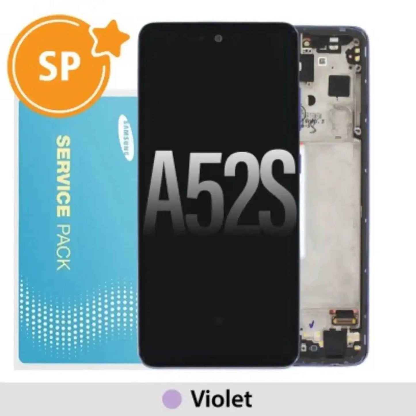 Samsung Galaxy A52s 5G A528B OLED Screen Replacement Digitizer GH82- 26863C (Service Pack)-Violet
