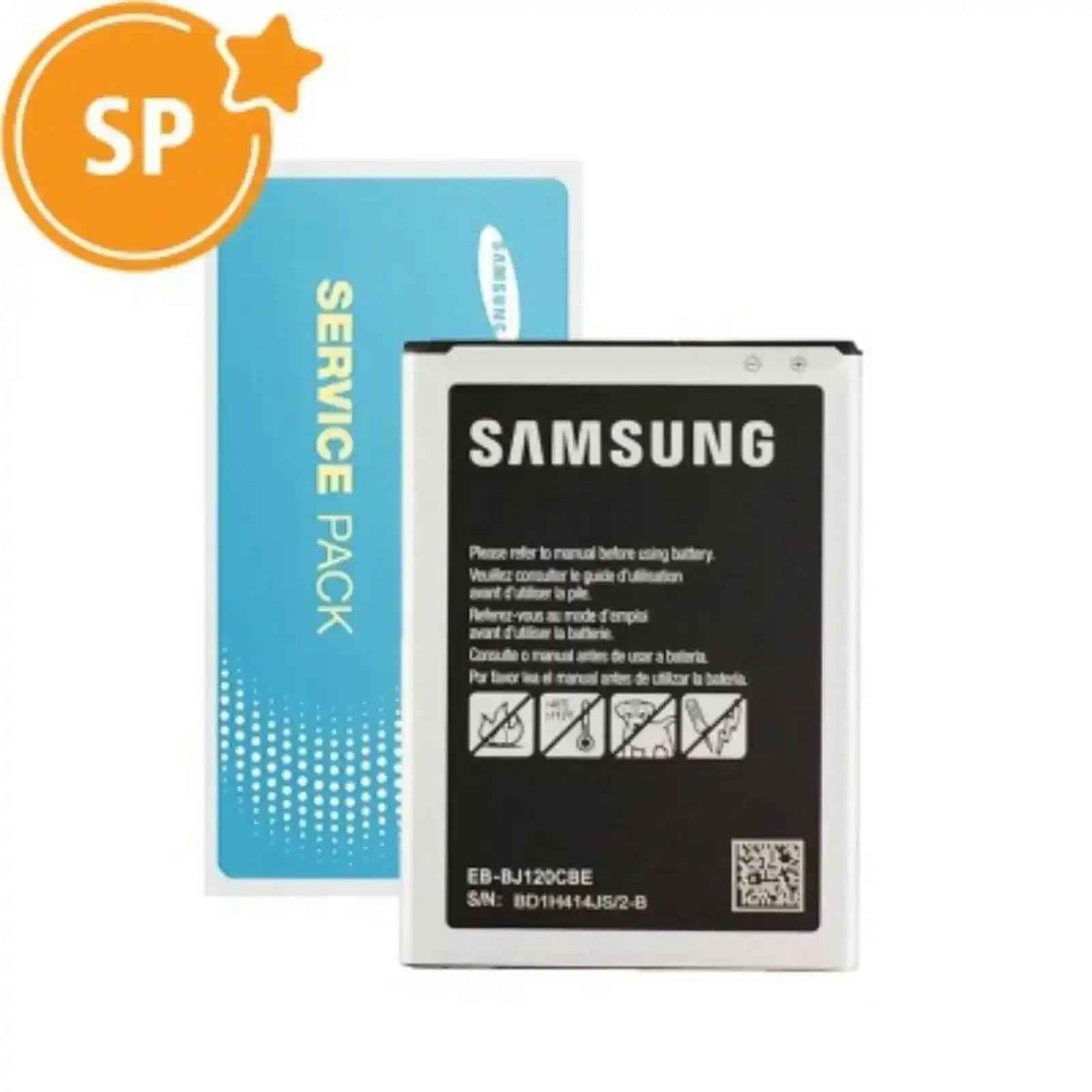 Samsung Galaxy J1 2016 J120F Replacement Battery 2000mAh EB-BJ120CBE Service Pack