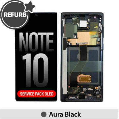 Samsung Galaxy Note 10 OLED Screen Replacement Digitizer with Frame N970F (Refurbished)-Aura Glow