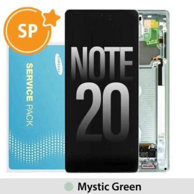 Samsung Galaxy Note 20 N980F OLED Screen Replacement Digitizer GH82-23495C (Service Pack)-Mystic Green