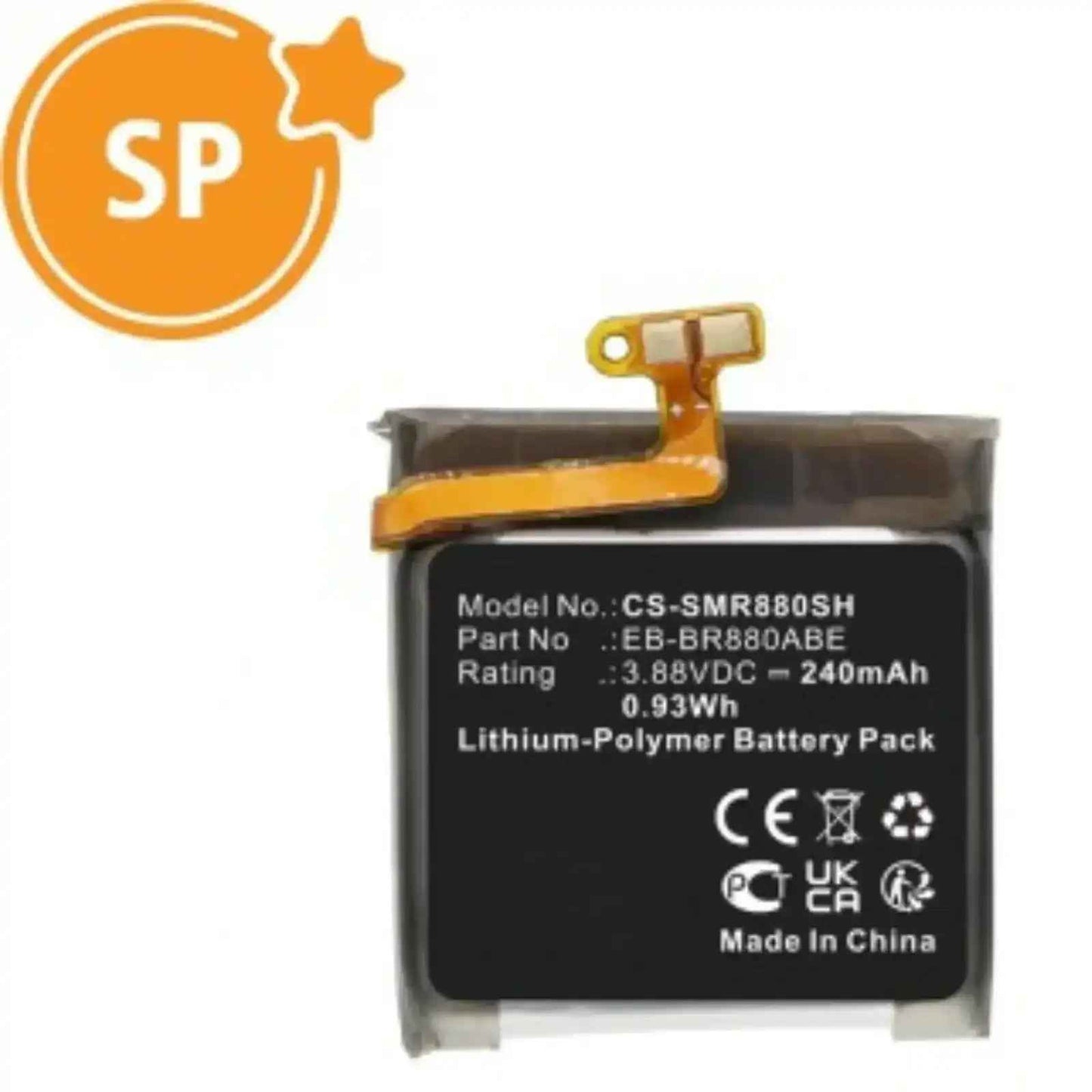 Samsung Galaxy Watch4 40mm / 4 Classic 42mm Replacement Battery 240mAh GH43-05068A EB-BR880ABE Service Pack