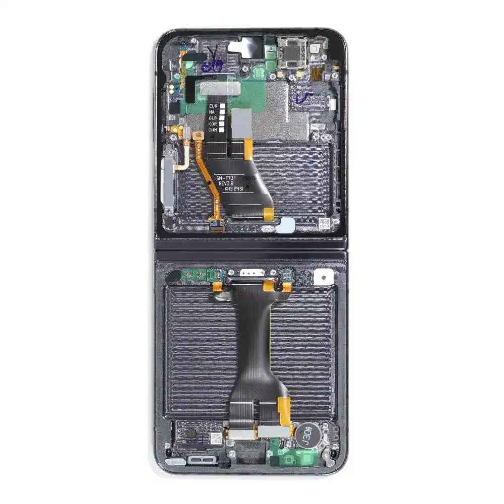 Samsung Galaxy Z Flip5 F731B OLED Screen Replacement with Frame GH82-31827A (Service Pack)-Graphite
