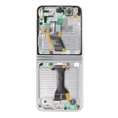 Samsung Galaxy Z Flip5 F731B OLED Screen Replacement with Frame GH82-31827B (Service Pack)-Cream SP - Service Pack OEM