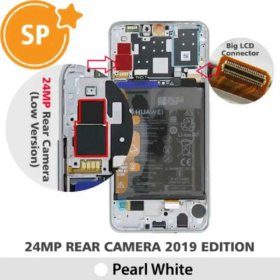 (Service Pack) LCD Screen Repair for Huawei P30 lite (24MP Rear Camera 2019 Edition) 02352PJN -Pearl White-Australian (Service Pack) LCD Screen Repair for Huawei sell this version at local