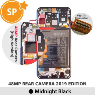 (Service Pack) LCD Screen Repair for Huawei P30 lite (48MP Rear Camera 2019 Edition) 02352RPW -Midnight Black