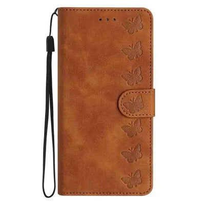 Seven Butterflies Embossed Leather Phone Case
