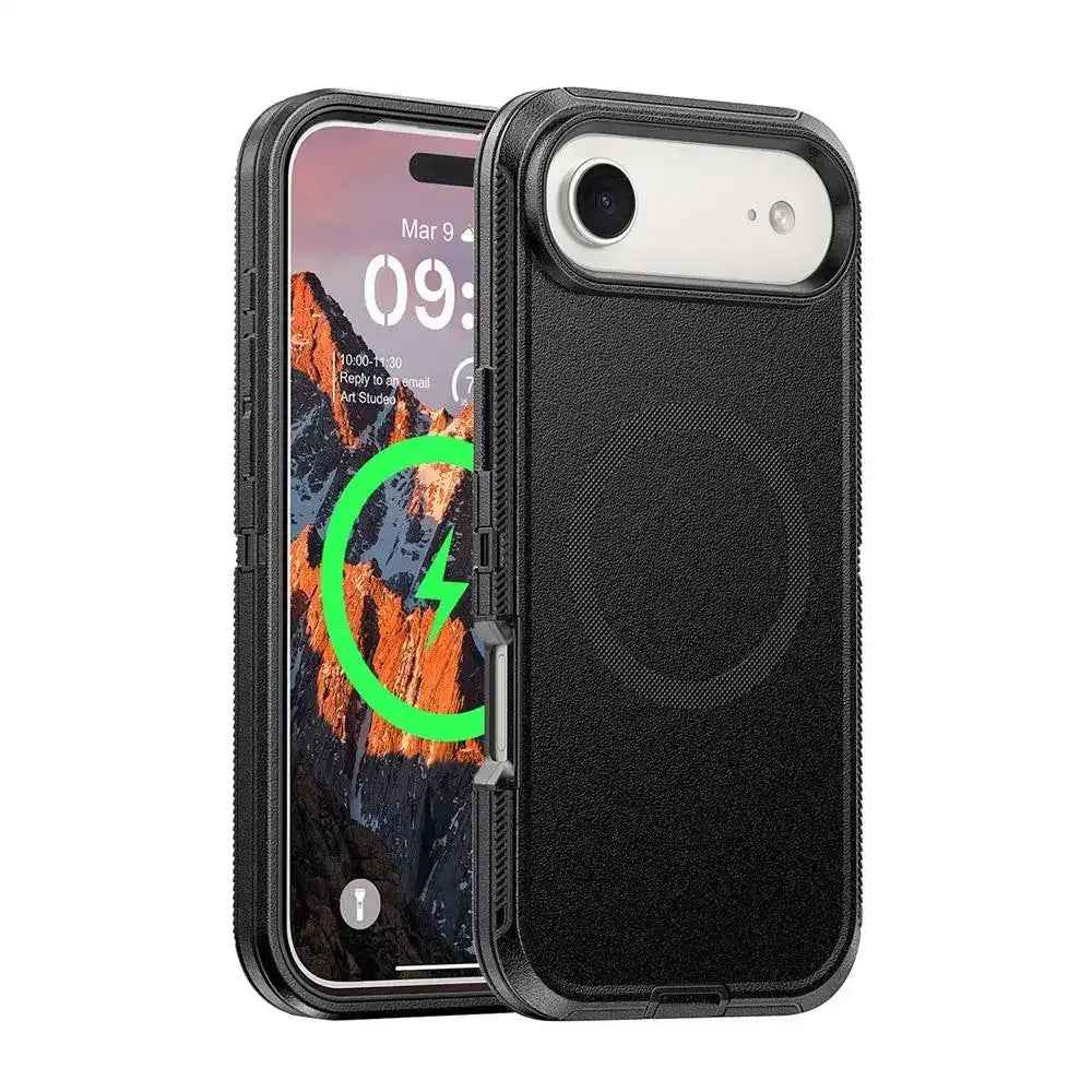 Shockproof Robot Armor Hard Plastic Belt Clip Case Cover With Magnetic Ring for iPhone 17 Air