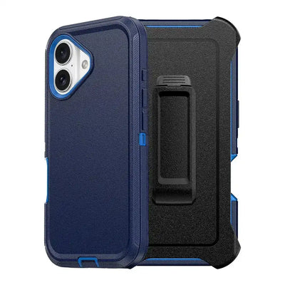 Shockproof Robot Armor Hard Plastic Case with Belt Clip for iPhone 16 Shockproof
