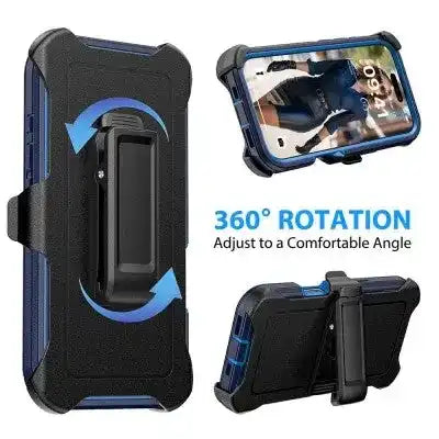 Shockproof Robot Armor Hard Plastic Case with Belt Clip for iPhone 16 Shockproof