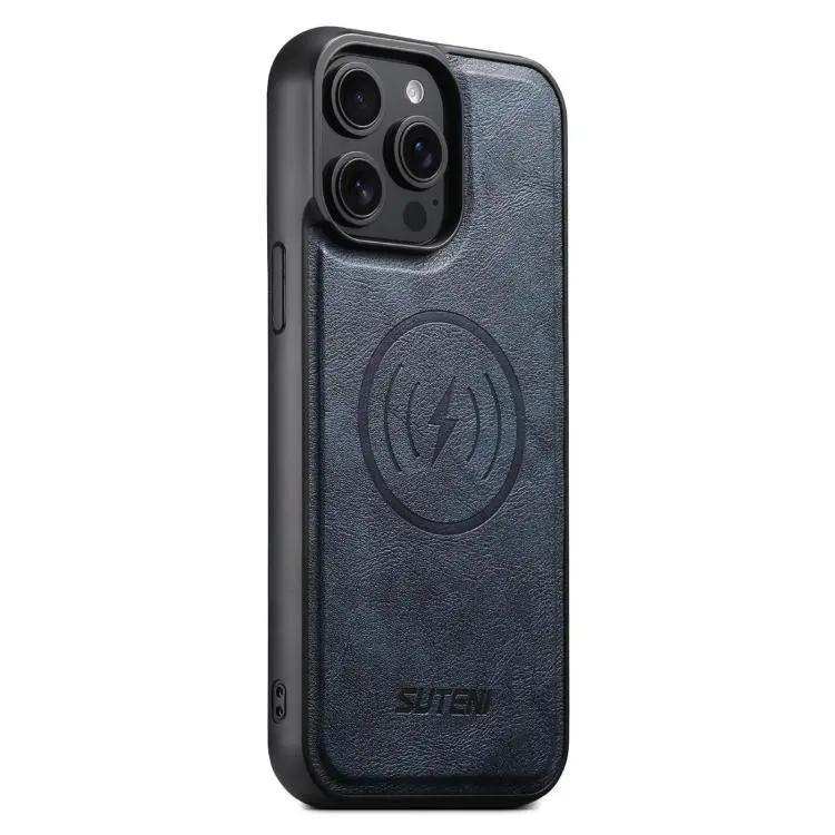 Suteni G5 Cowhide Leather MagSafe Magnetic Phone Case Suteni