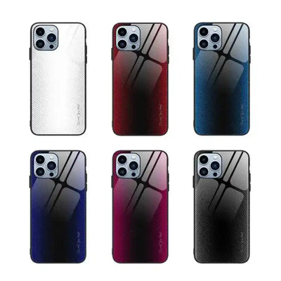 Texture Gradient Glass TPU Phone Case MyMobile