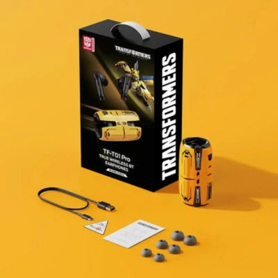 Transformers TF-T01 PRO ANC Earbuds Bluetooth 5.3 Earphones-Yellow transformers