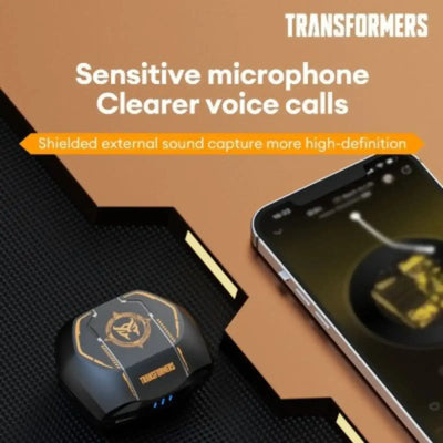 Transformers TF-T06 TWS Bluetooth Earphones-Black transformers