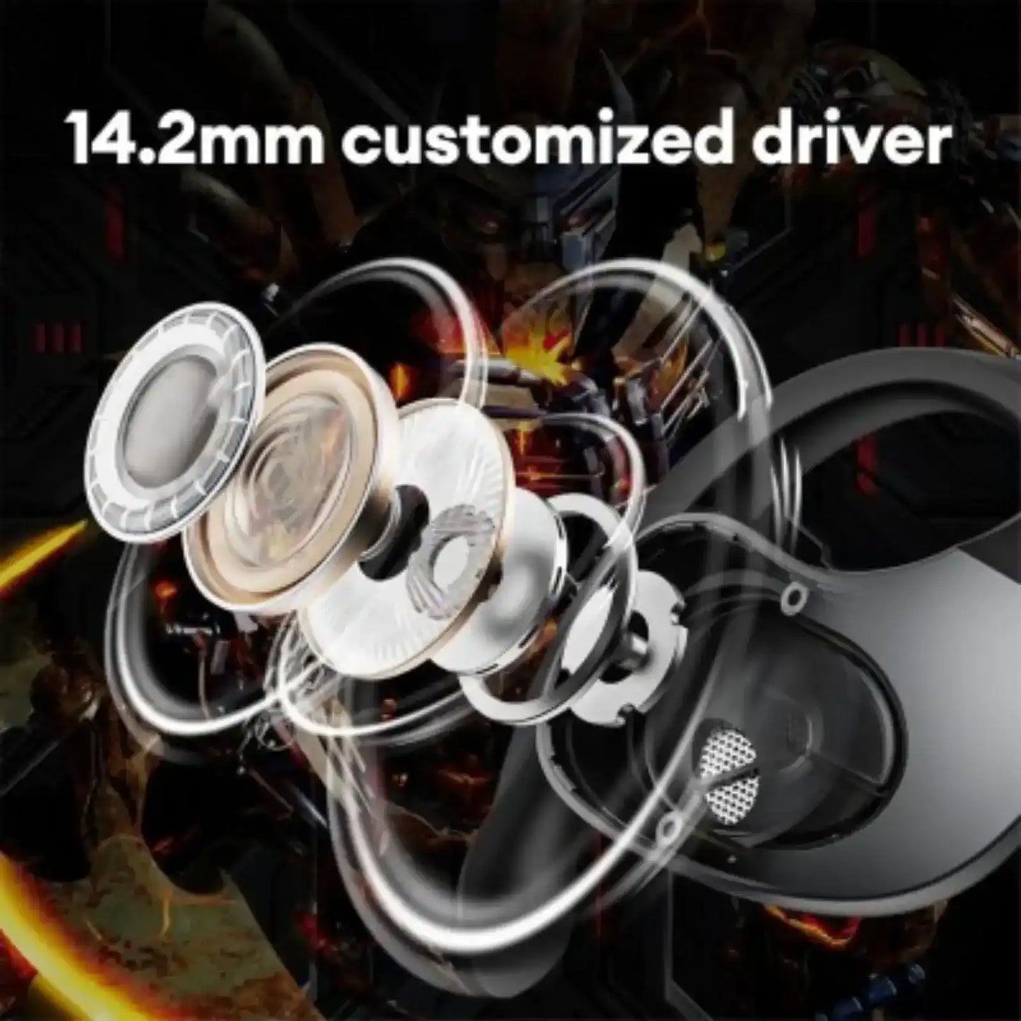 Transformers TF-T07 OWS Ear Hook Earbuds-Grey transformers