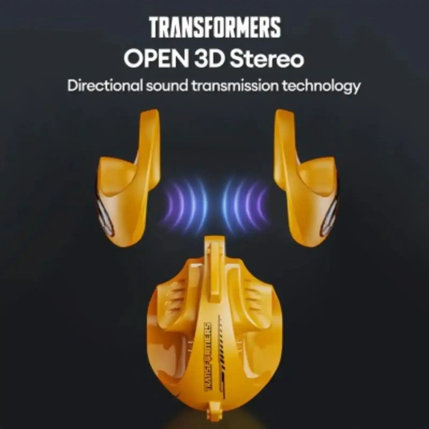 Transformers TF-T07 OWS Ear Hook Earbuds-Yellow transformers
