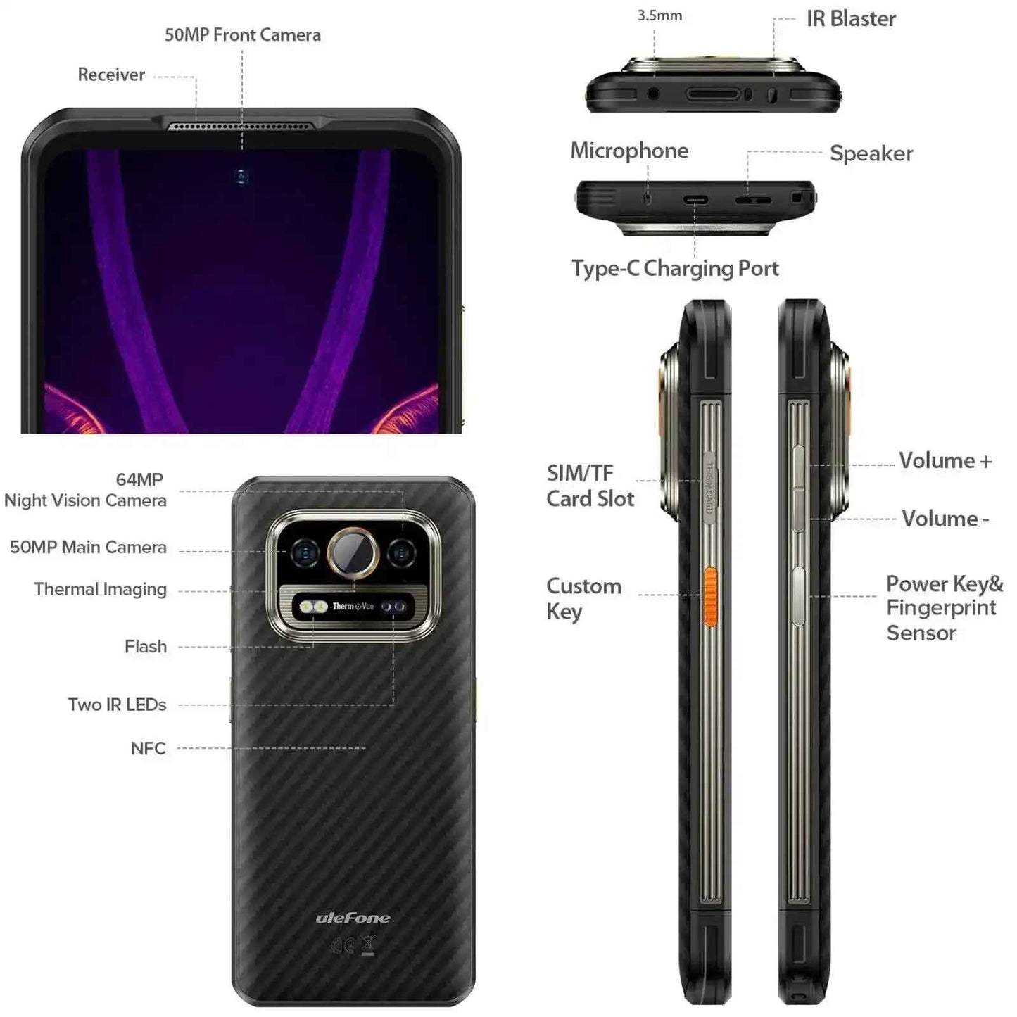 Ulefone Armor 25T Pro Dual sim 256GB Black(6GB)