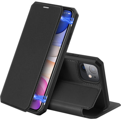 Dux Ducis Skin-x Series Magnetic Flip Case Cover For Iphone 11-black - MyMobile