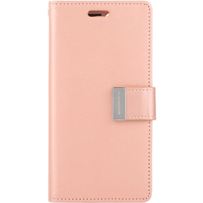 Mercury Rich Diary Case for iPhone 15 Rose Gold