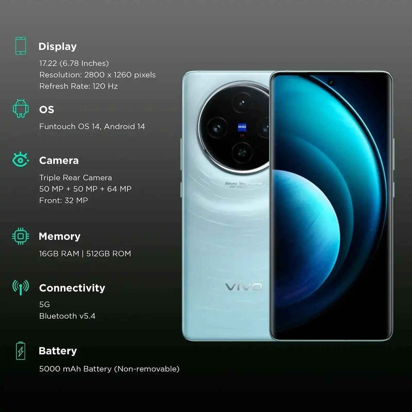 Vivo X100 5G Dual sim (16GB) Global