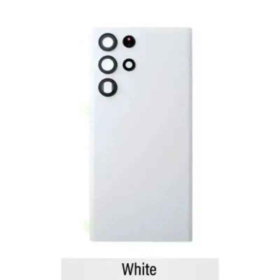 AMPLUS Rear Cover Glass For Samsung Galaxy S22 Ultra S908B-White