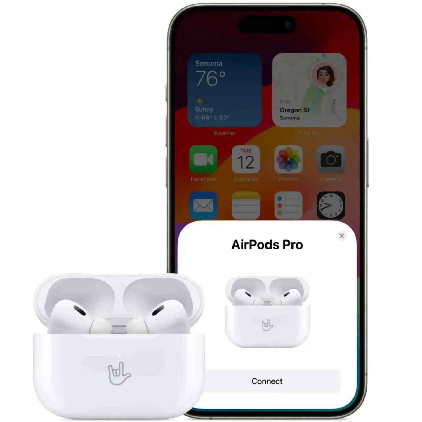 Apple AirPods Pro 2 White W MagSafe Case(USB-C)