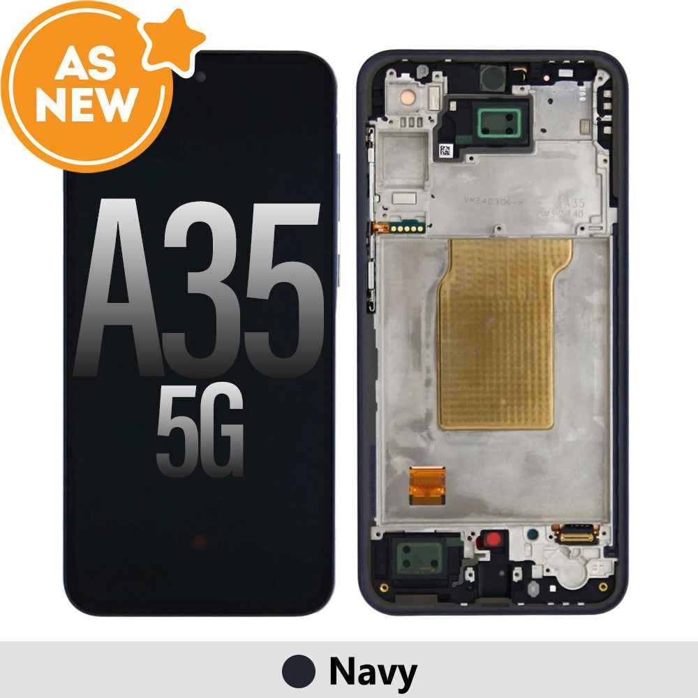 AS NEW-Samsung Galaxy A35 5G A356B OLED Screen Replacement with Frame -Navy