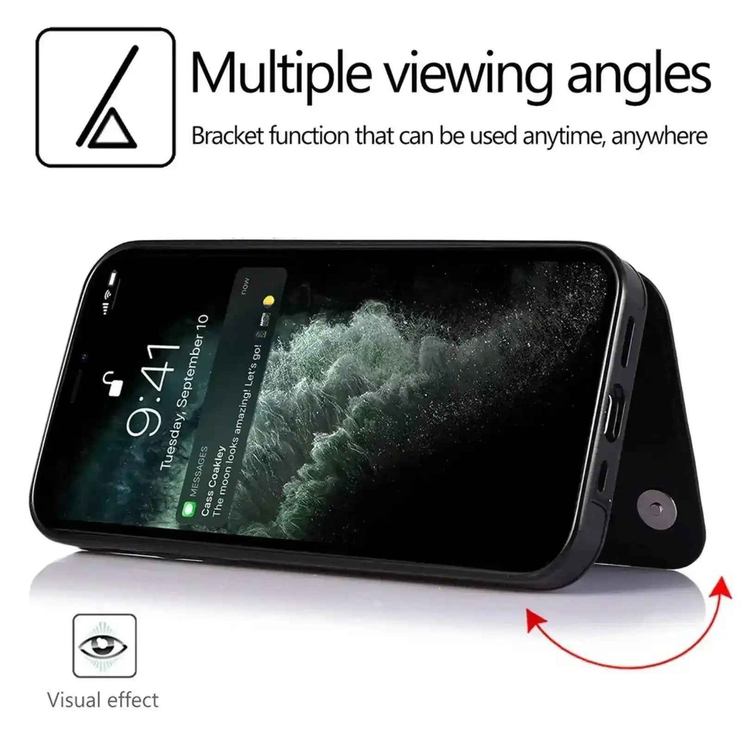 Back Flip Leather Wallet Cover Case For Iphone 14 Plus